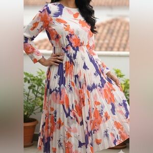 Floral Print Long Sleeve Dress